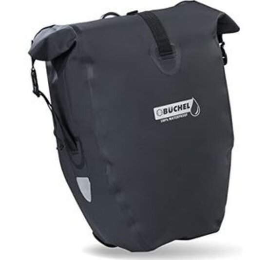 Büchel Luxe Pakaftas / Enkele fietstas - Zwart - 25.4L
