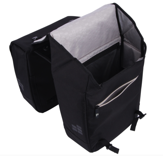 Contec Via Tour Dubbele Fietstas 32L MIK - Zwart