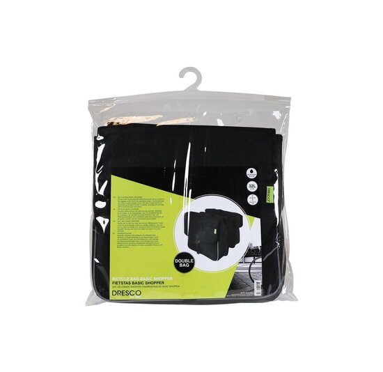 Dresco Dubbele Fietstas Basic Shopper - 32L - Zwart