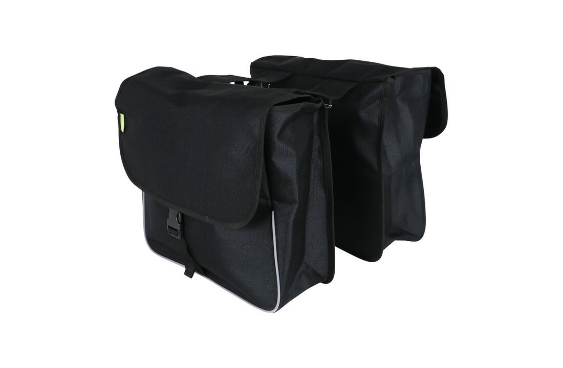 Dresco Dubbele Fietstas Basic Shopper - 32L - Zwart