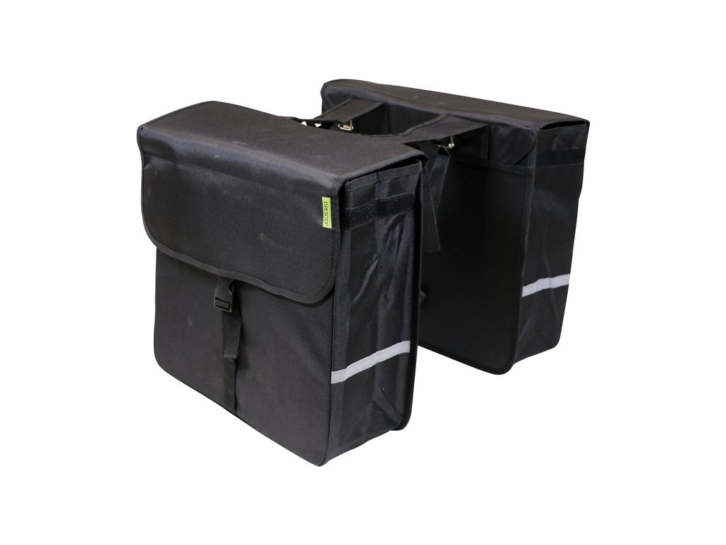 Dresco Dubbele Fietstas Luxe Shopper - 40L - Zwart