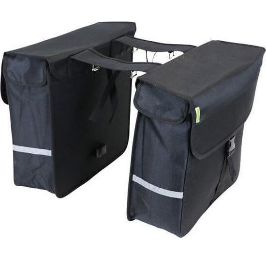 Dresco Dubbele Fietstas Luxe Shopper - 40L - Zwart