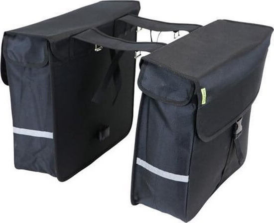 Dresco Dubbele Fietstas Luxe Shopper - 40L - Zwart