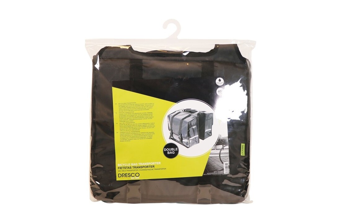 Dresco Dubbele Fietstas Transporter - 40L - Zwart