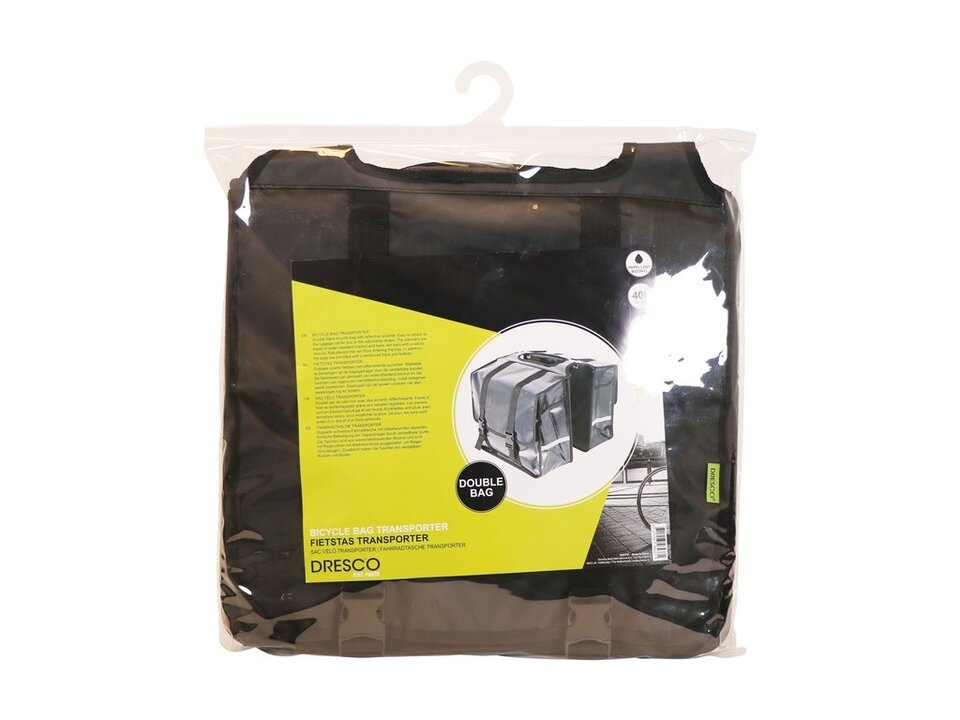 Dresco Dubbele Fietstas Transporter - 40L - Zwart