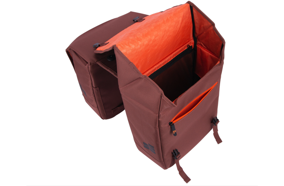 Contec Via Tour Dubbele Fietstas 32L - Roest Rood