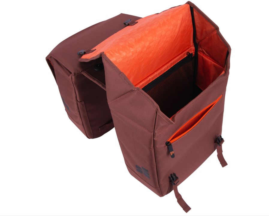 Contec Via Tour Dubbele Fietstas 32L - Roest Rood