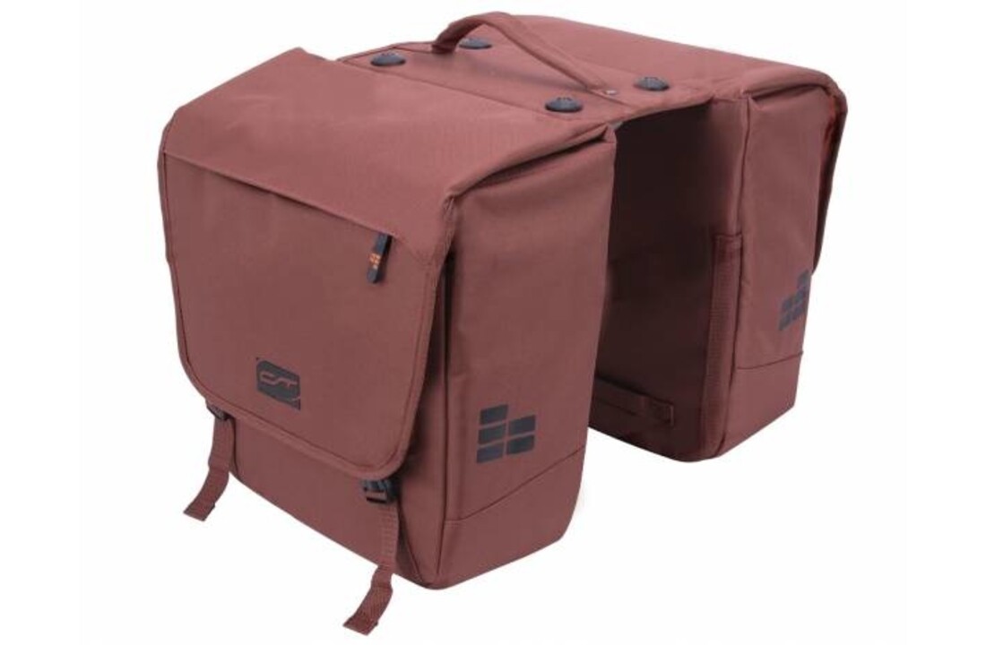 Contec Via Tour Dubbele Fietstas 32L - Roest Rood