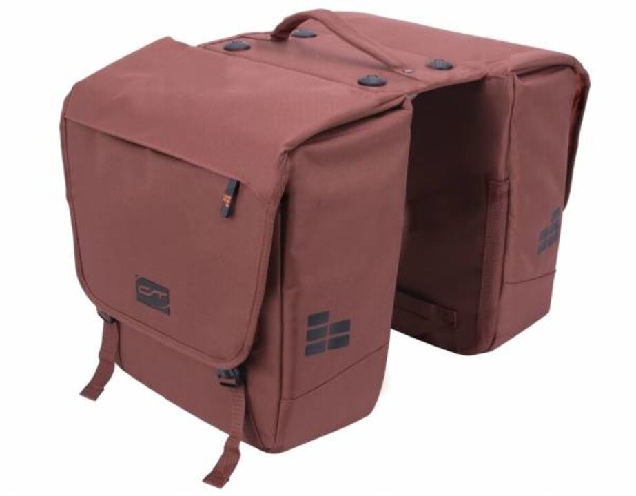 Contec Via Tour Dubbele Fietstas 32L - Roest Rood