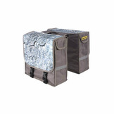 Niet Verkeerd Dubbele Fietstas - Steen Print - 22 Liter - Blauw