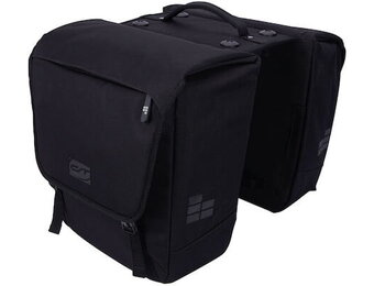 Contec Via Tour Dubbele Fietstas 32L - Zwart - Racktime Adapter