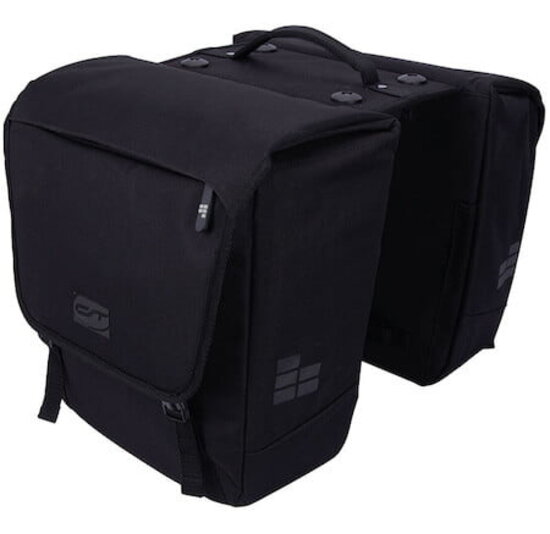 Contec Via Tour Dubbele Fietstas 32L - Zwart - Racktime Adapter