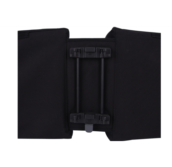 Contec Via Tour Dubbele Fietstas 32L - Zwart - Racktime Adapter