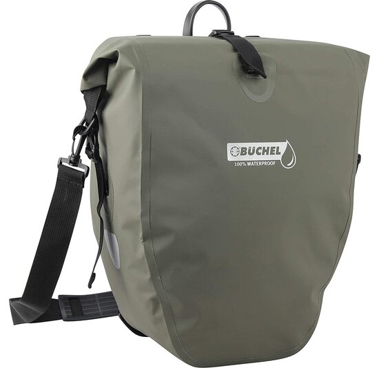 Büchel Luxe Pakaftas / Enkele fietstas - Legergroen - 25.4L