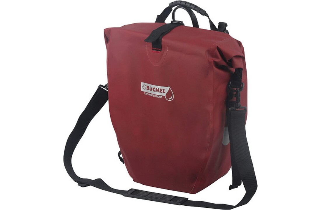 Büchel Luxe Pakaftas / Enkele fietstas - Donkerrood - 25.4L