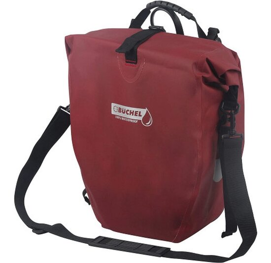 Büchel Luxe Pakaftas / Enkele fietstas - Donkerrood - 25.4L