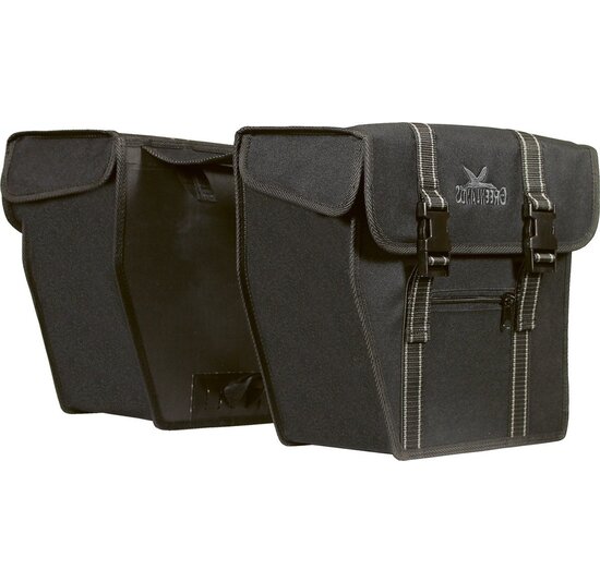 Greenlands Citybike - Dubbele Fietstas - Voorgevormd - 25L - Zwart