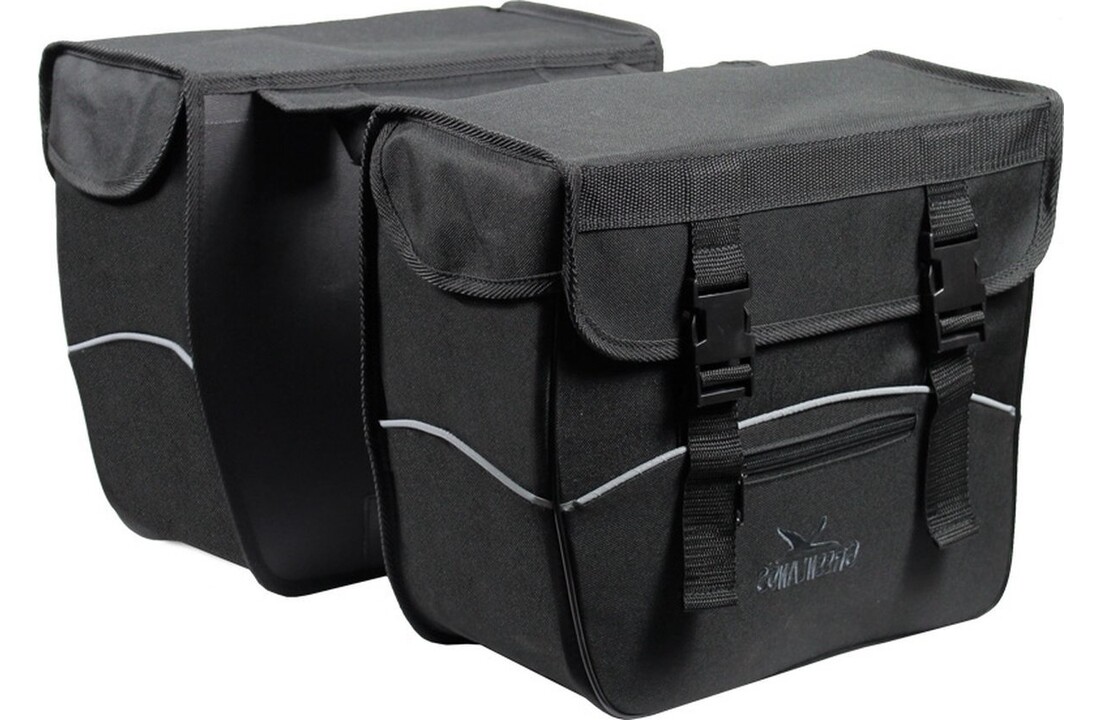 Greenlands Dubbele Fietstas Pannier - Voorgevormd - 34L - Zwart