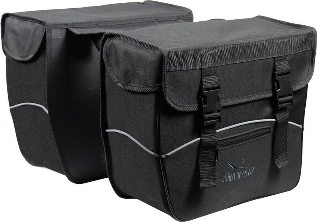 Greenlands Dubbele Fietstas Pannier - Voorgevormd - 34L - Zwart