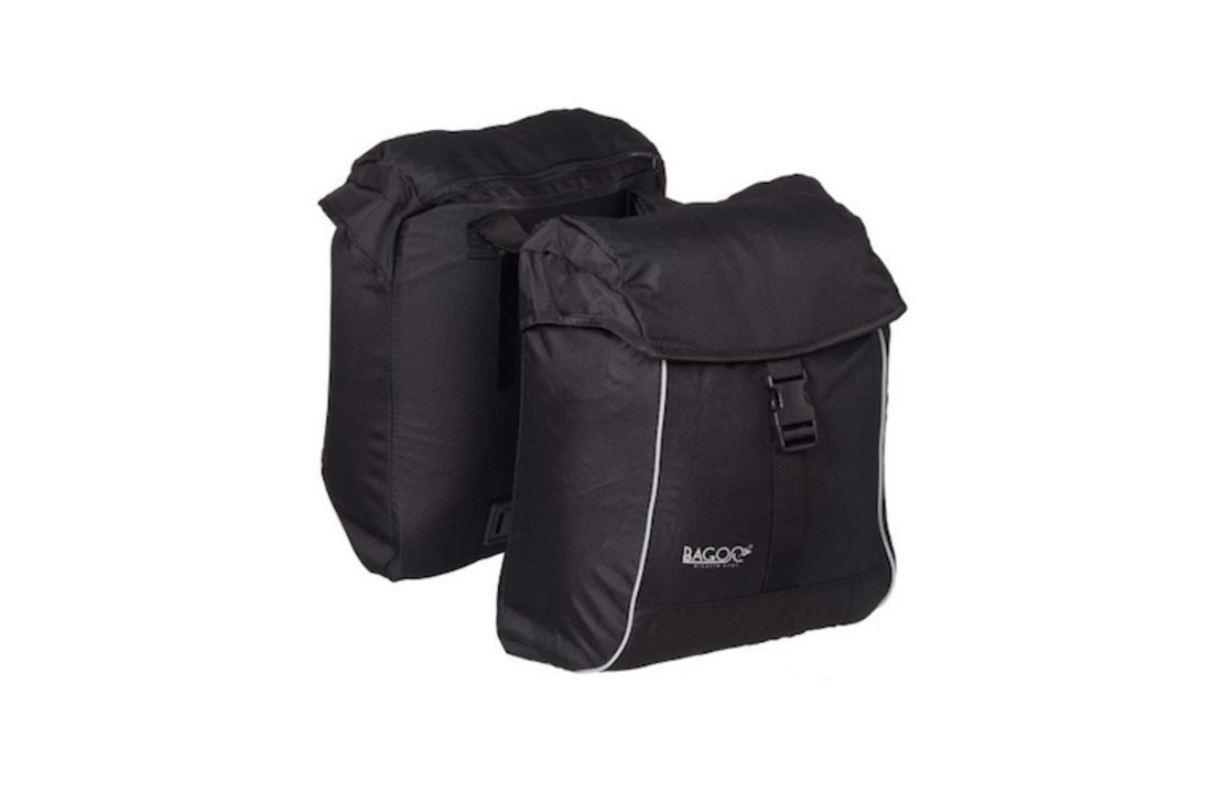 Bagoo Lichtgewicht Dubbele Fietstas - Zwart - 34L - Inclusief Gratis Regenhoezen
