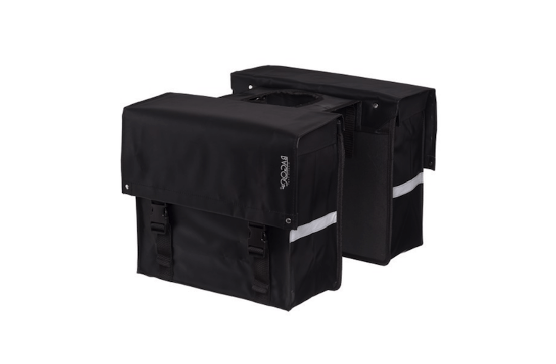 Bagoo Dubbele Fietstas Bisonyl - Zwart - 34L