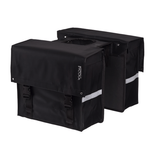 Bagoo Dubbele Fietstas Bisonyl - Zwart - 34L