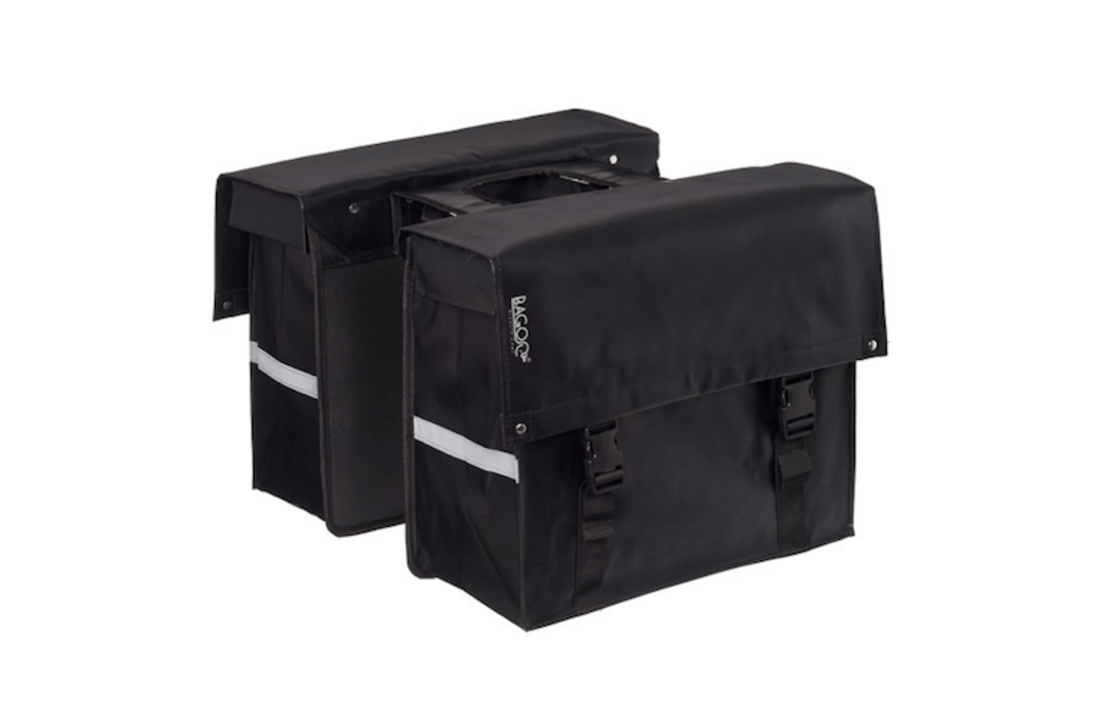 Bagoo Dubbele Fietstas Bisonyl - Zwart - 46L