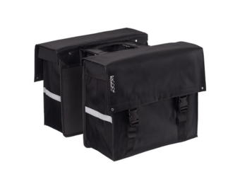 Bagoo Dubbele Fietstas Bisonyl - Zwart - 46L