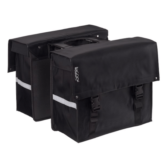Bagoo Dubbele Fietstas Bisonyl - Zwart - 46L