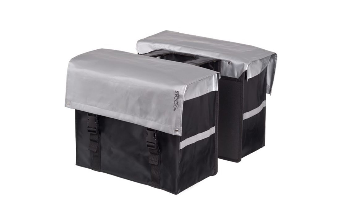 Bagoo Dubbele Fietstas XL Bisonyl - Zilver / Zwart - 58L