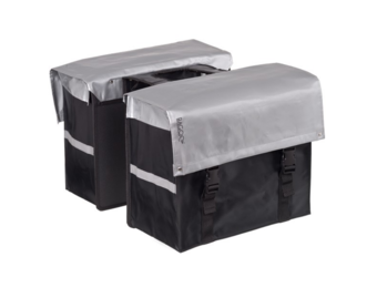 Bagoo Dubbele Fietstas XL Bisonyl - Zilver / Zwart - 58L