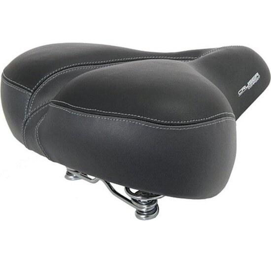 Contec Cruiser Comfort XXL Fietszadel - Unisex - Zwart