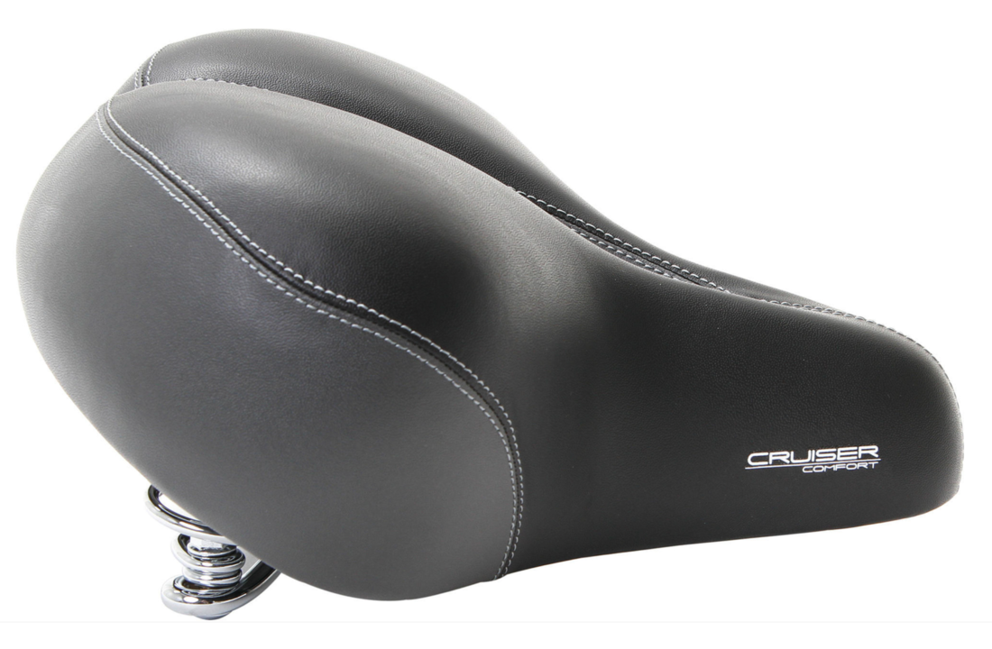 Contec Cruiser Comfort XXL Fietszadel - Unisex - Zwart