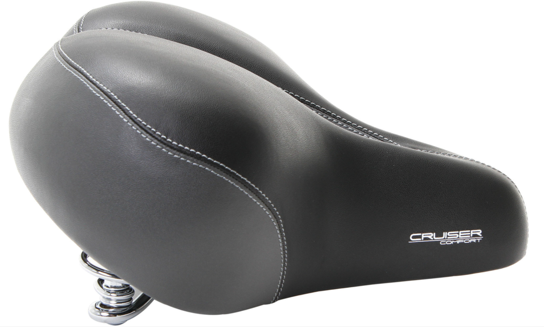 Contec Cruiser Comfort XXL Fietszadel - Unisex - Zwart