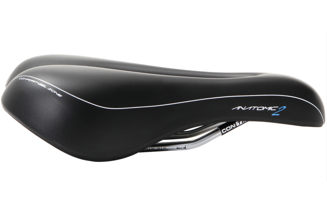 Contec Fietszadel Anatomic 2 - Trekking Zone Cut - Heren - Zwart