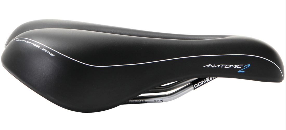 Contec Fietszadel Anatomic 2 - Trekking Zone Cut - Heren - Zwart