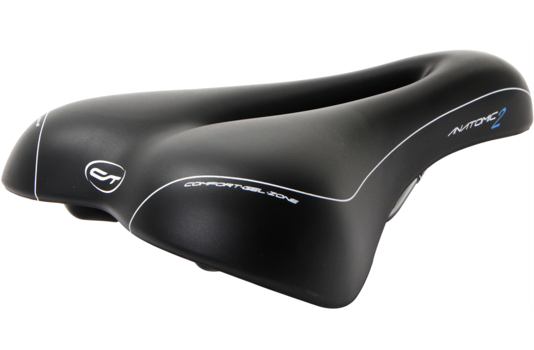 Contec Fietszadel Anatomic 2 - Trekking Zone Cut - Heren - Zwart