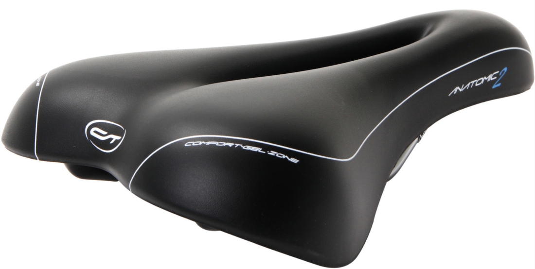 Contec Fietszadel Anatomic 2 - Trekking Zone Cut - Heren - Zwart