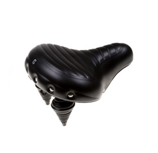 Selle Comfort Drifter Fietszadel Wave - Zwart - Met Hangveren