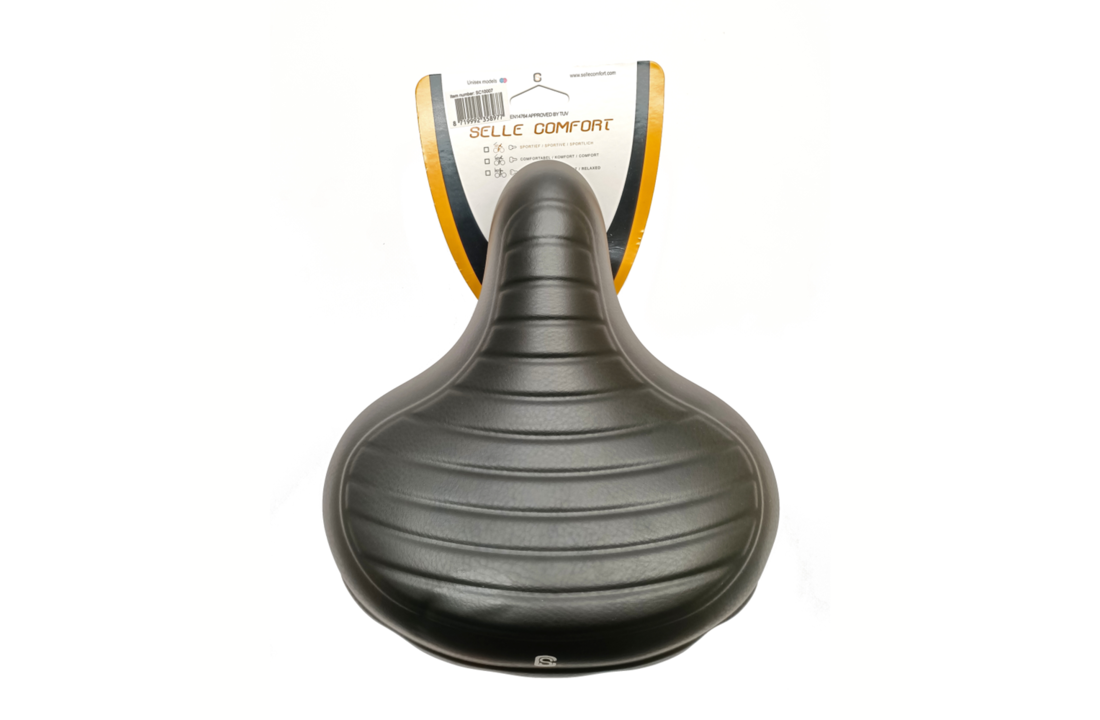 Selle Comfort Drifter Fietszadel Wave - Zwart - Met Hangveren
