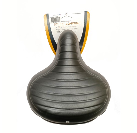 Selle Comfort Drifter Fietszadel Wave - Zwart - Met Hangveren