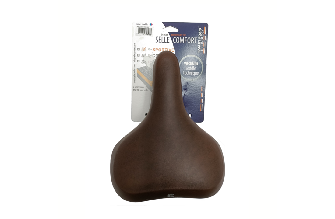 Selle Comfort Pure Fietszadel - Bruin - Met Smart Foam Techniek