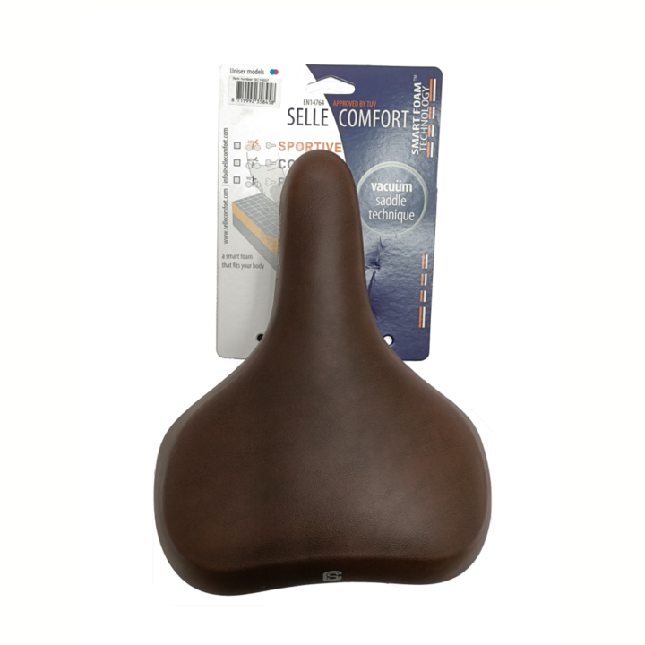 Selle Comfort Pure Fietszadel - Bruin - Met Smart Foam Techniek