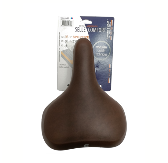 Selle Comfort Pure Fietszadel - Bruin - Met Smart Foam Techniek