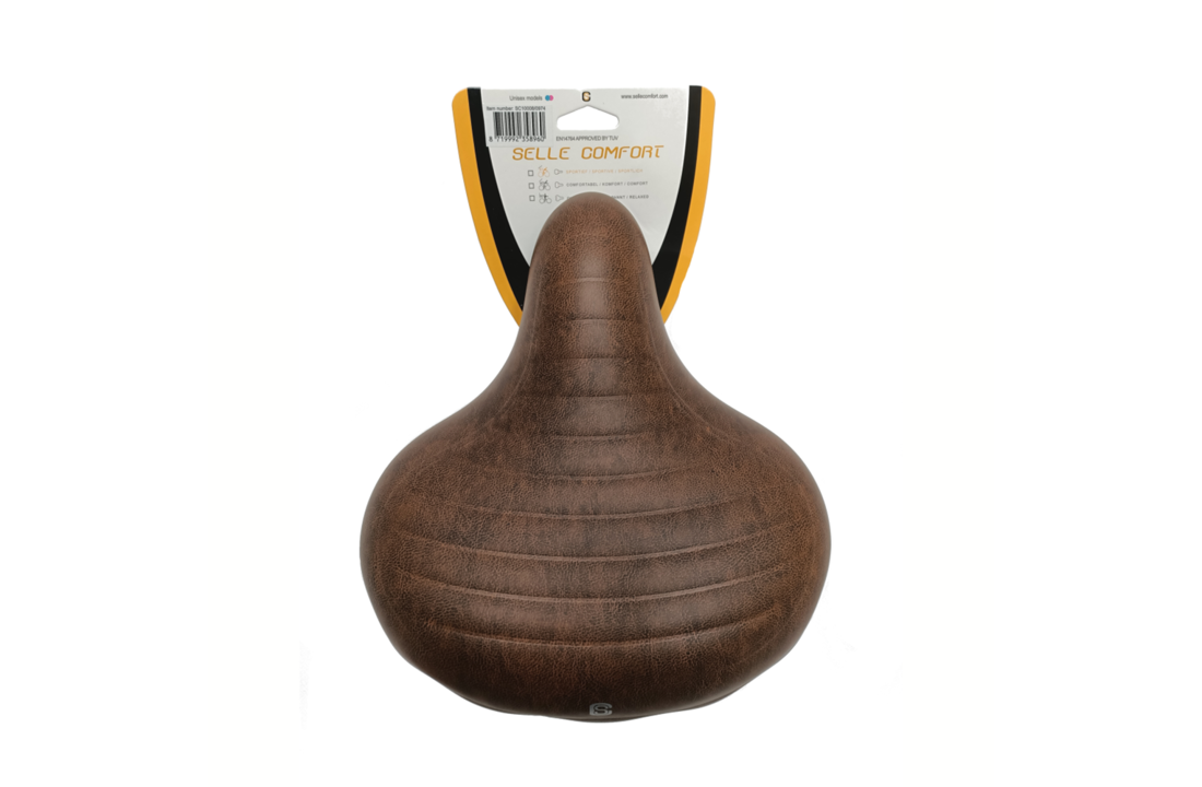 Selle Comfort Drifter Fietszadel Wave - Bruin - Met Hangveren