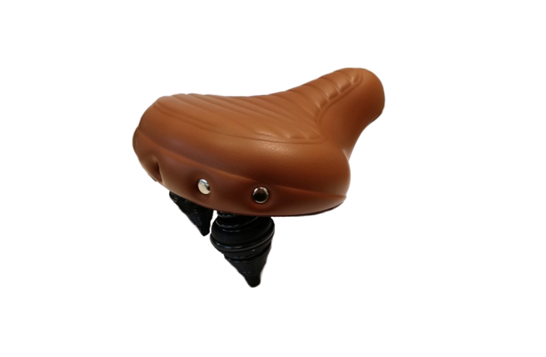 Selle Comfort Drifter Fietszadel - Wave Lichtbruin - Met Hangveren
