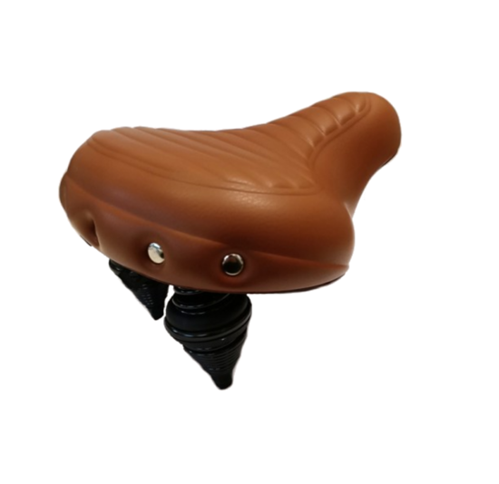 Selle Comfort Drifter Fietszadel - Wave Lichtbruin - Met Hangveren