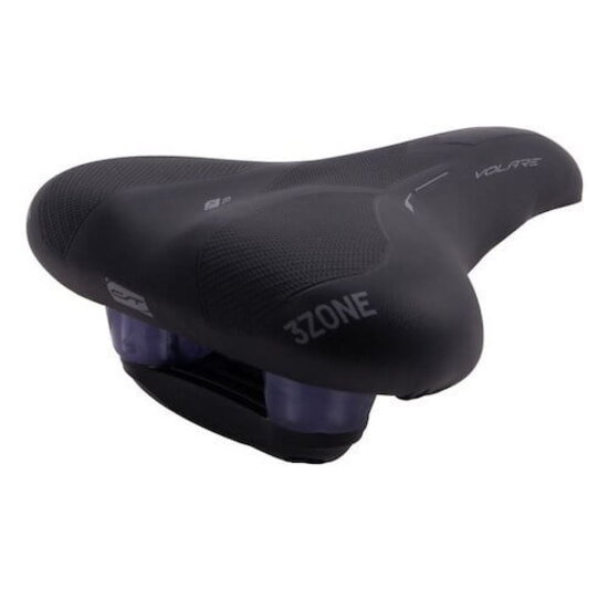 Contec City/Tour Volare EL Fietszadel - Zwart - Elastomeer Demper - Unisex