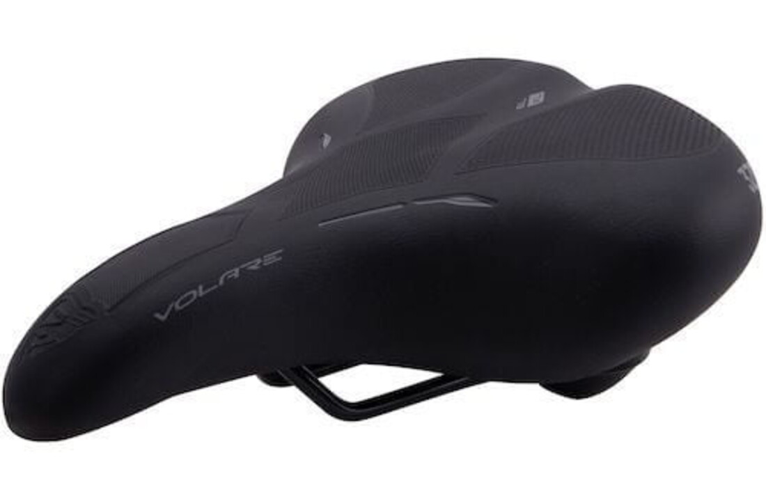 Contec City/Tour Volare EL Fietszadel - Zwart - Elastomeer Demper - Unisex