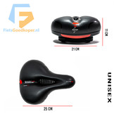 Voltano Fietszadel Met Gelpads - Zwart/Rood - Unisex - Gratis Zadelstrop